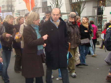 Manifestation contre les réformes de l'école